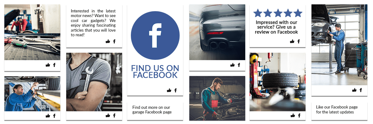 Visit GARAGENAME on Facebook!